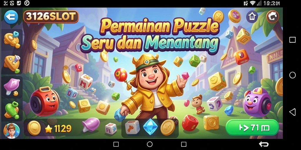 Tampilan gameplay menarik dari 3126SLOT dengan tantangan puzzle.