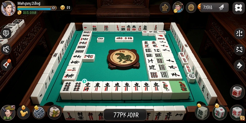 Tampilan screenshot permainan 77RP yang menampilkan gameplay Mahjong yang seru.