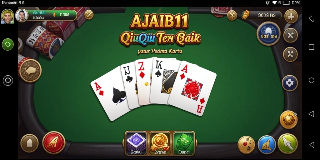 Tampilan gameplay AJAIB11 dalam pertandingan QiuQiu.