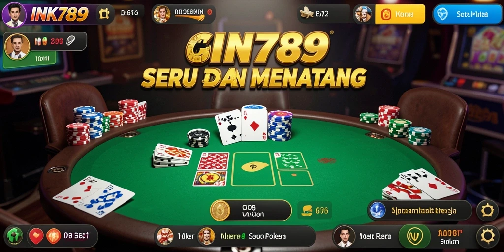 Tampilan utama game Poker INK789 yang penuh aksi dan strategi.