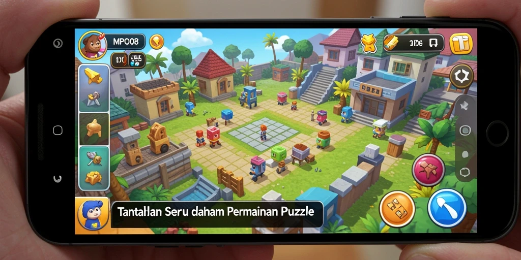 Tampilan gameplay MPO08 dengan teka-teki yang menantang.