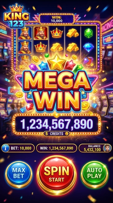 Tampilan utama aplikasi king123 dengan berbagai pilihan download.